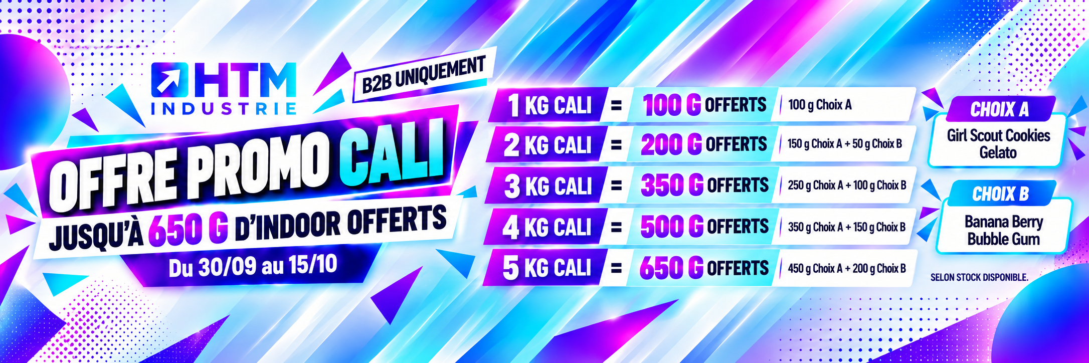 Offre promotionnelle HTM Industrie